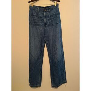 Able Wide Leg Jeans in Medium Blue Denim